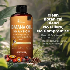 Batana Oil Shampoo 8-in-1 Hydrating Formula for Dry, Frizzy Hair Repair and Strengthening