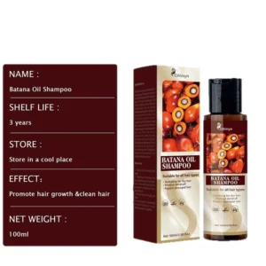 Batana Oil Shampoo for Frizz Control and Scalp Nourishment 100ml