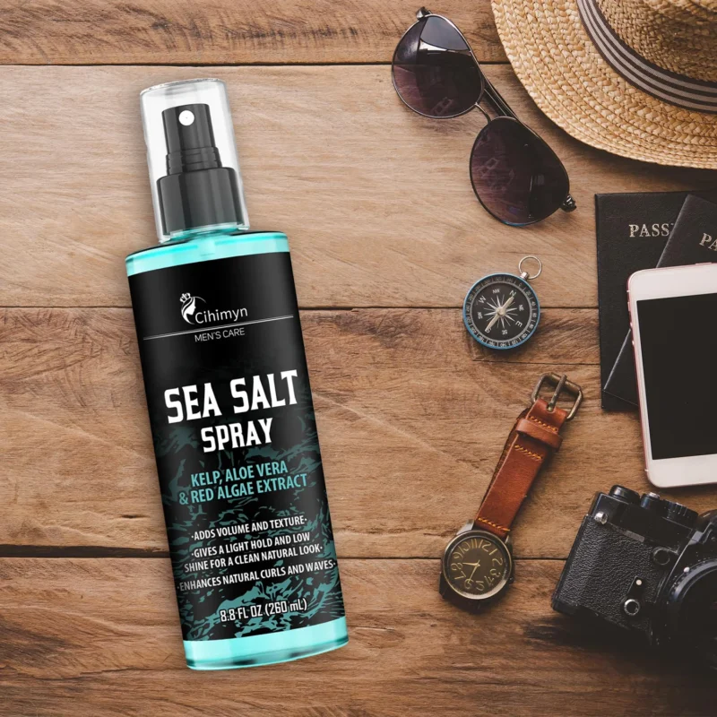 Sea Salt Hair Spray for Men with Kelp & Aloe Vera, 260ml Light Hold Beach Surf Styling Spray