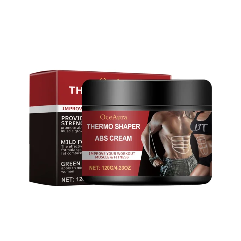 OceAura Abs Cream for men and women to burn fat, tone muscles, and improve abdominal lines.