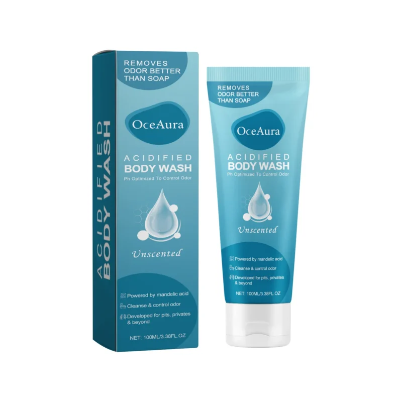 OceAura Acidified Body Wash for Odor Control, Deep Moisturizing, and Gentle Skin Cleansing