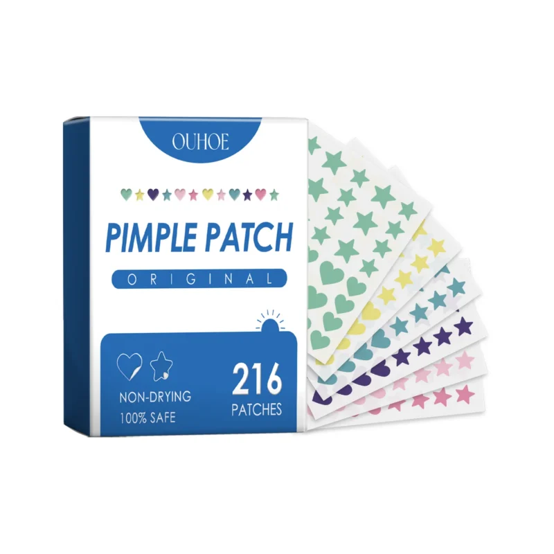 OUHOE Invisible Hydrocolloid Acne Patches for fast pimple treatment and redness reduction