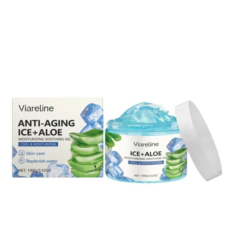 Viareline Anti-Aging Ice Aloe Soothing Gel for Face - Hydrating & Moisturizing