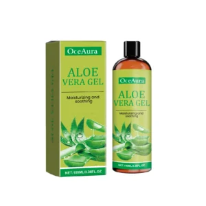 OceAura Aloe Vera Gel 100ml for deep moisturizing and repairing of skin and hair with Vitamin C