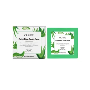 OUHOE Aloe Vera Soap Bar - Gentle Cleansing, Moisturizing, Oil Control, Refreshing