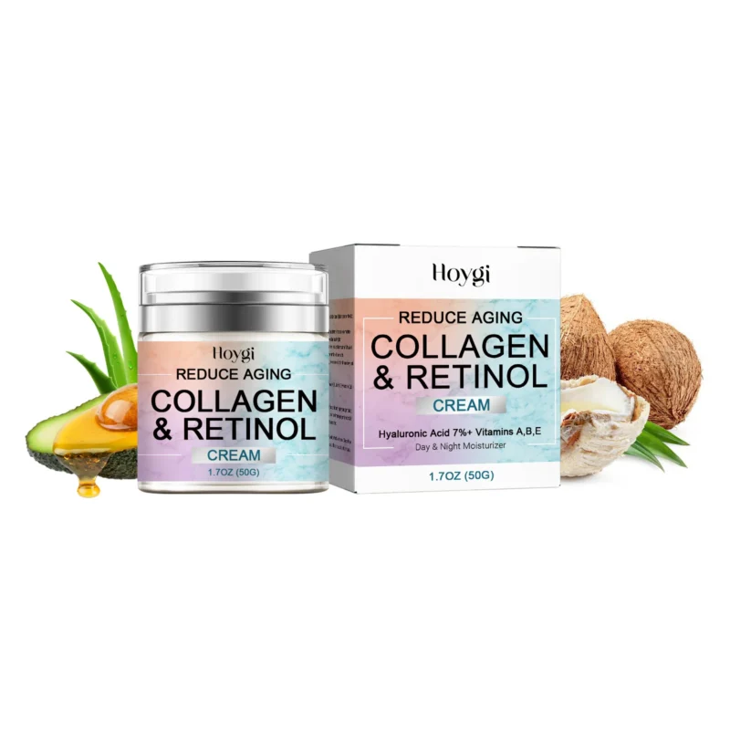 Hoygi Collagen & Retinol Cream Anti-Aging Moisturizer With Hyaluronic Acid & Vitamins