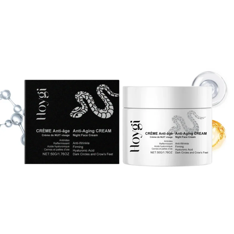 Hoygi Anti-Aging Firming Night Cream 50g with Hyaluronic Acid and Peptides for Deep Moisture and Wrinkle Reduction