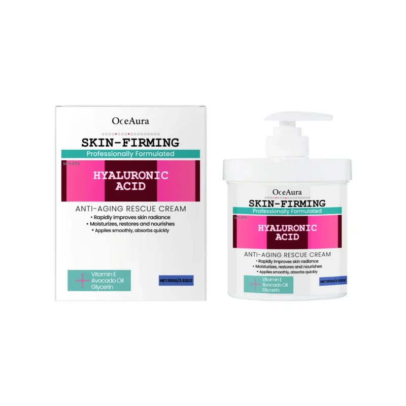 OceAura Anti-Aging Rescue Cream with Hyaluronic Acid & Vitamin E for Firming & Moisturizing