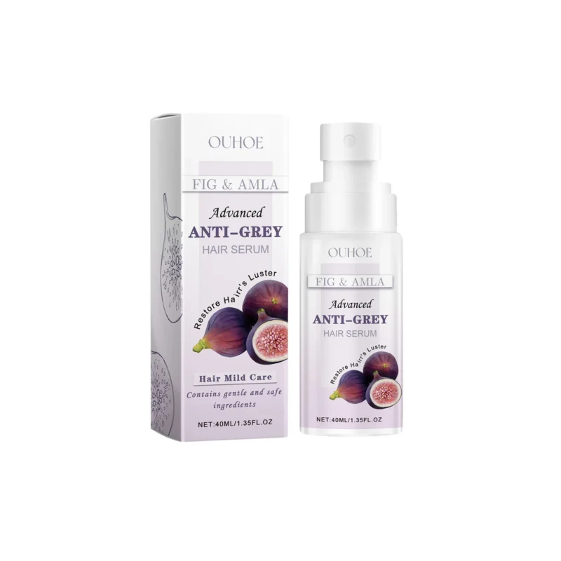 OUHOE Advanced Anti-Grey Hair Serum 40ml with plant extracts to help delay graying and nourish the scalp