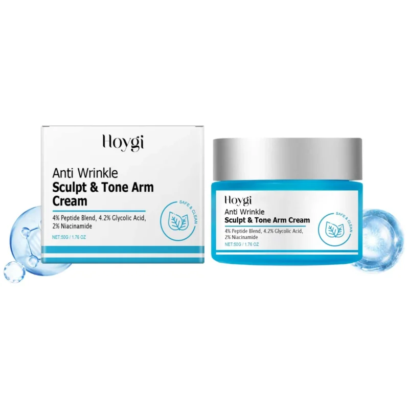 Hoygi Anti Wrinkle Sculpt & Tone Arm Cream with Glycolic Acid and Peptides for firming and moisturizing skin