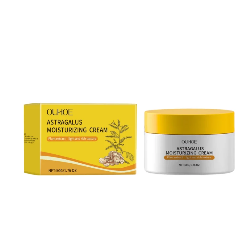OUHOE Astragalus Moisturizing Cream 50g for hydrating, brightening, and firming dull skin