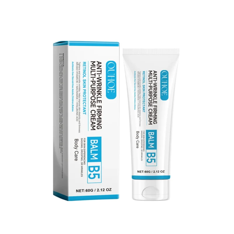 OUHOE B5 Anti-Wrinkle Firming Body Cream with Niacinamide & Hyaluronic Acid for Hydration and Skin Tightening