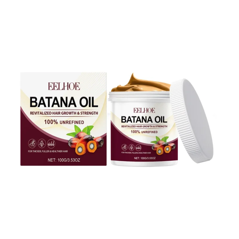 EELHOE Batana Oil Hair Conditioner jar with natural ingredients for repairing dry, damaged hair and promoting shine