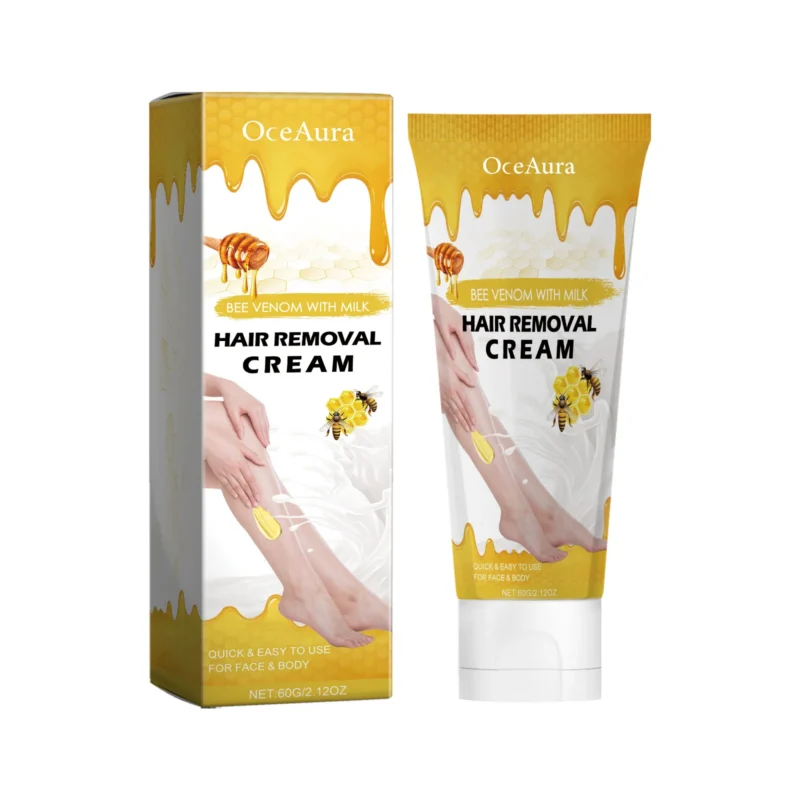 OceAura Bee Venom Milk Moisturizing Hair Removal Cream for Face & Body