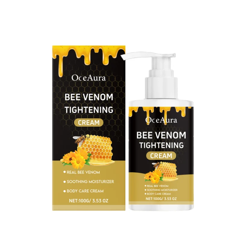 OceAura Bee Venom Moisturizing Body Lotion for deep hydration, firming, and reducing fine lines, in a 100g tube