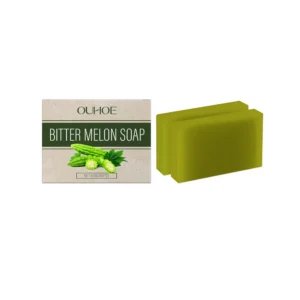 OUHOE Bitter Melon Herbal Soap Bar for deep cleansing, moisturizing, and balancing oily skin.