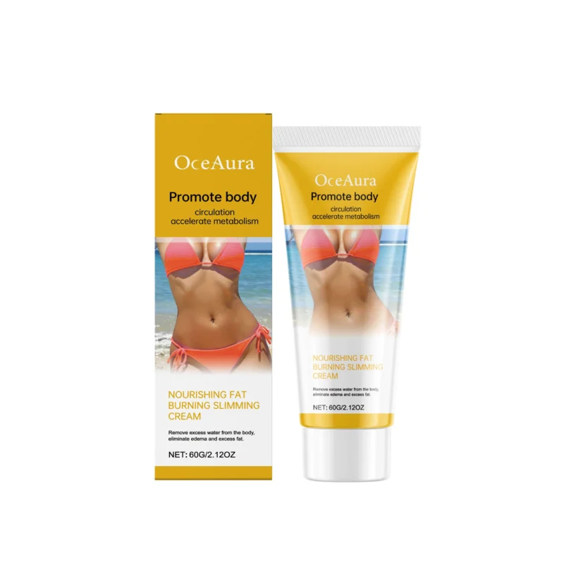 OceAura Body Slimming Cream 60g with Rose Oil & Avocado for Fat Burning, Moisturizing & Reducing Edema