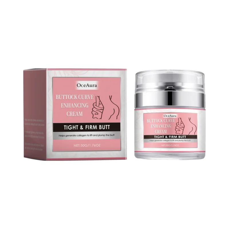 OceAura Buttock Enhancing Cream 50g for lifting, firming, and smoothing skin with collagen boost.