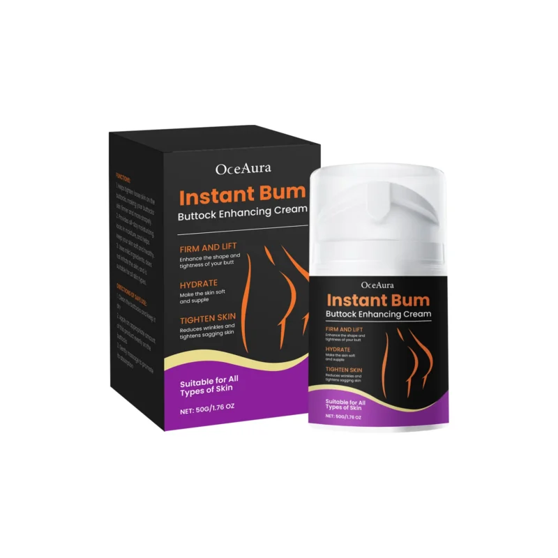 OceAura Buttock Firming Cream 50g with Coffee and Turmeric Extracts for Tightening and Shaping