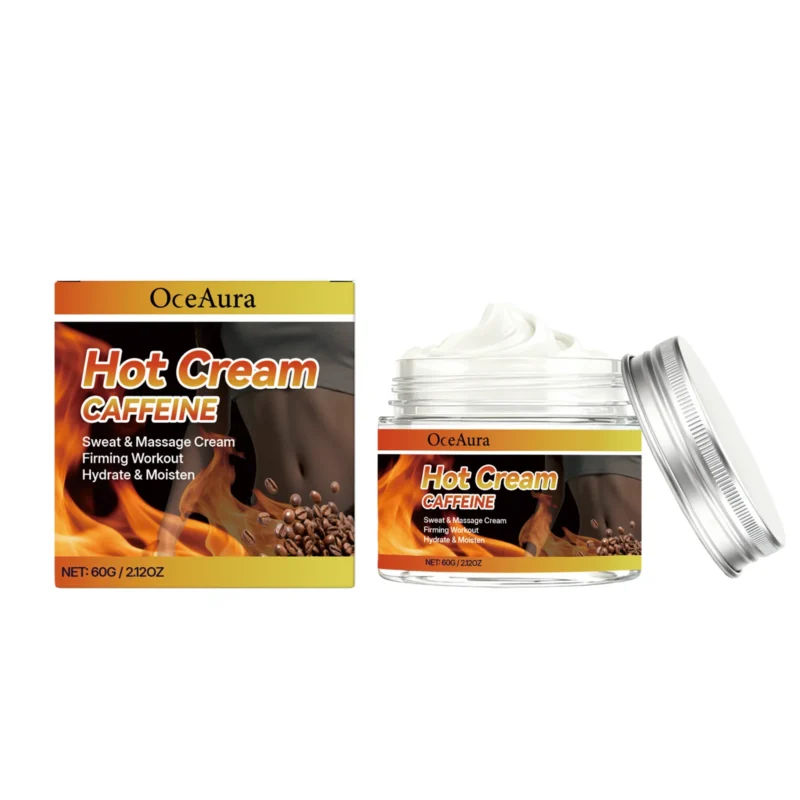 OceAura Caffeine Hot Massage Cream - Firming, Hydrating & Brightening Body Treatment
