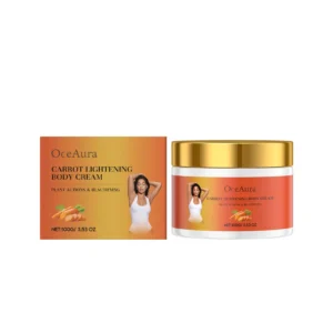 OceAura Carrot Moisturizing Body Cream - Brighten, Hydrate, Smooth Skin