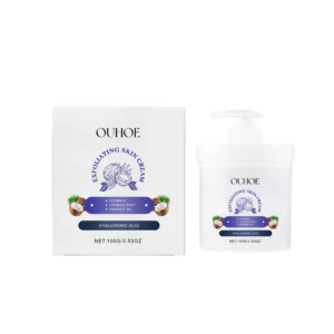 OUHOE Coconut Body Cream with Hyaluronic Acid & Vitamin E - Moisturizing, Firming & Anti-Wrinkle