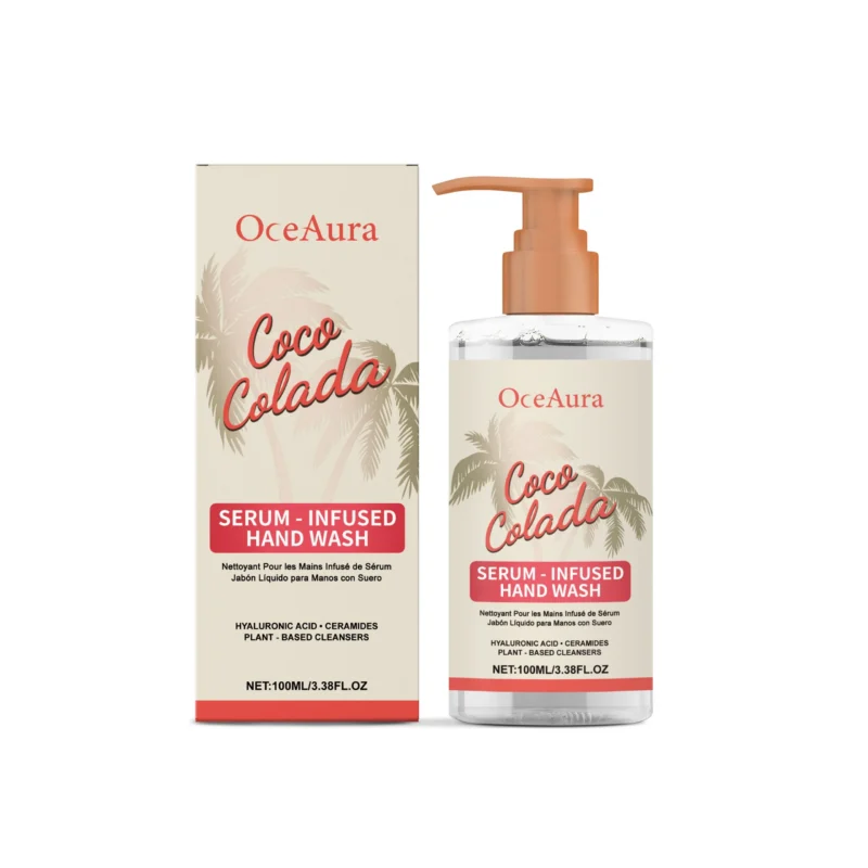 OceAura Coconut Moisturizing Hand Wash with Hyaluronic Acid, Ceramides, and Plant-Based Cleansers for Gentle, Hydrating Hand Care