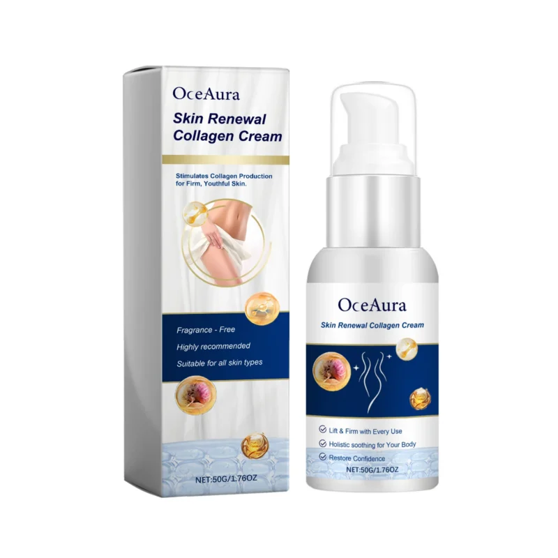 OceAura Skin Renewal Collagen Body Cream for Firm, Youthful, Moisturized Skin