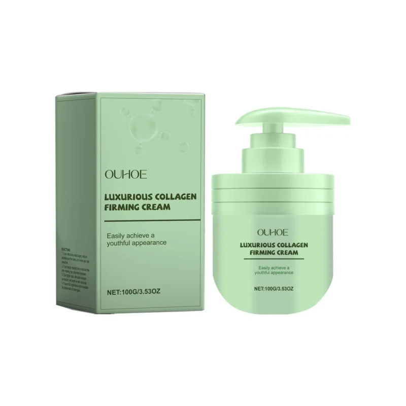 OUHOE Collagen Firming Body Cream 100g with Shea Butter and Peptides for Deep Moisturizing and Wrinkle Reduction