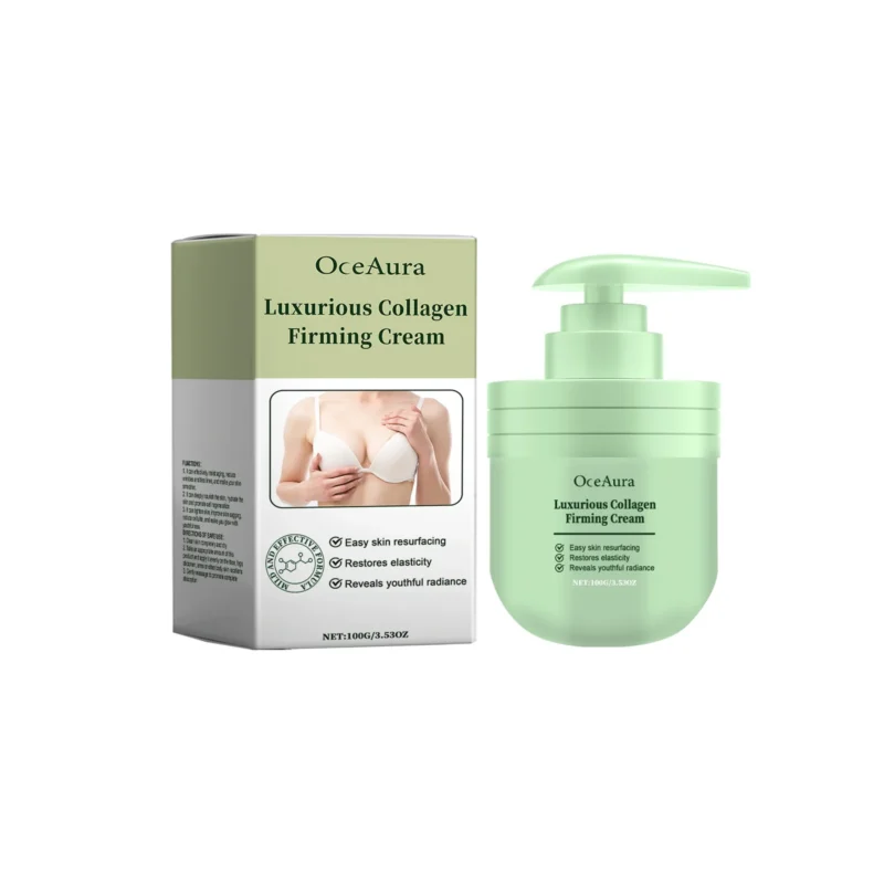 OceAura Luxurious Collagen Firming Cream 100g for deep hydration, skin tightening, and reducing fine lines