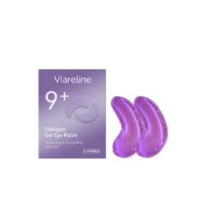 Viareline collagen gel eye patches for hydration and reducing puffiness around the eyes.
