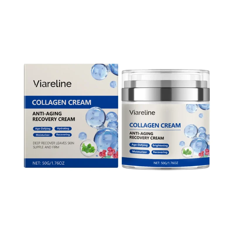Viareline Collagen Repair Cream 50g for Anti-Aging, Hydration, and Skin Firming