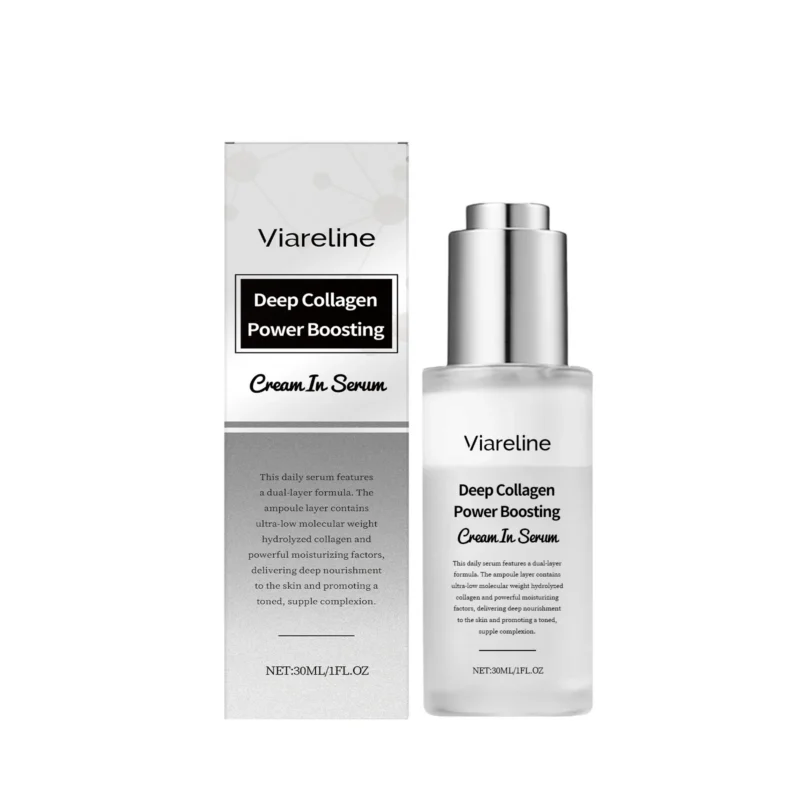 Viareline Collagen Power Boosting Cream-In Serum 30ml for deep hydration, firming, and wrinkle reduction