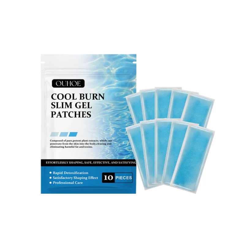 OUHOE Cooling Slimming Gel Patches for feet and body contouring, fat reduction, and instant cooling relief.