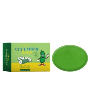 OUHOE Cucumber Cleansing Bar for deep cleansing and oil control, suitable for face and body, 60g.