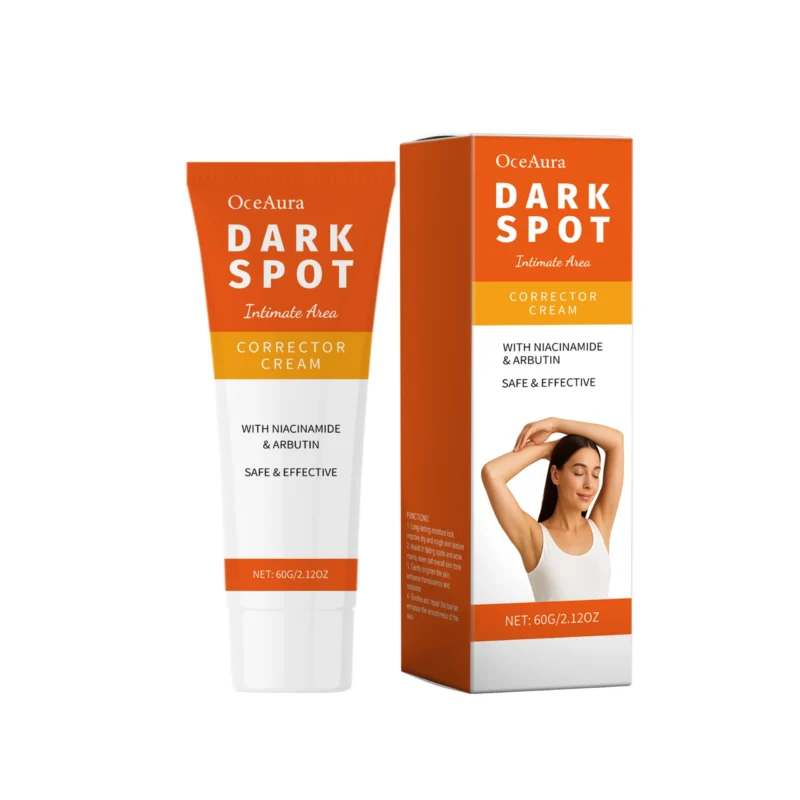 OceAura Dark Spot Corrector Cream with Niacinamide and Arbutin for brightening intimate areas and all-over body skin