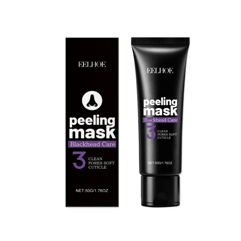 EELHOE Deep Cleansing Peel-Off Mask 50g with Hydrolyzed Collagen and Bamboo Charcoal for Blackhead Removal and Pore Refinement