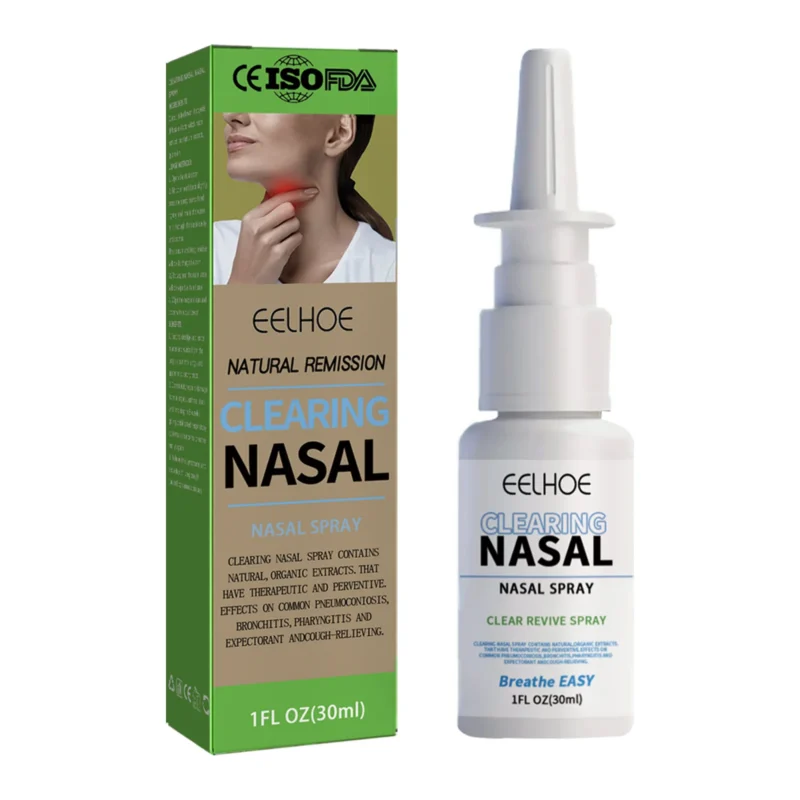 EELHOE Natural Nasal Spray for clearing congestion, relieving snoring, and supporting respiratory health with herbal extracts
