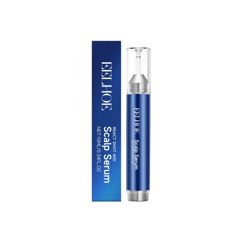 EELHOE Scalp Serum 10ml in a syringe applicator for targeted, non-sticky hydration and root care
