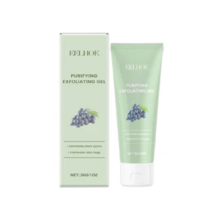 EELHOE Purifying Exfoliating Gel in a tube, ideal for gently removing dead skin cells on face and body.