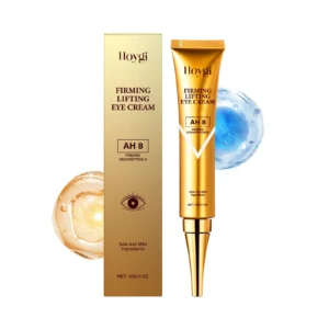 Hoygi Firming Hydrating Eye Cream in a sleek tube for reducing wrinkles and deeply moisturizing the delicate eye area