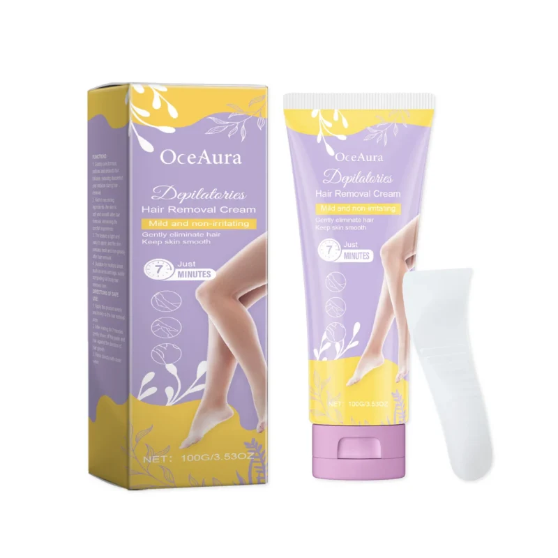 OceAura Gentle Hair Removal Cream with Shea Butter, Moisturizing & Smoothing for Body