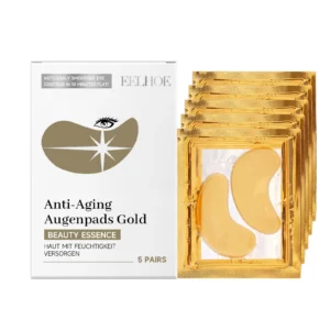 EELHOE Gold Eye Pads with Hyaluronic Acid and Collagen for Reducing Puffiness and Deep Hydration