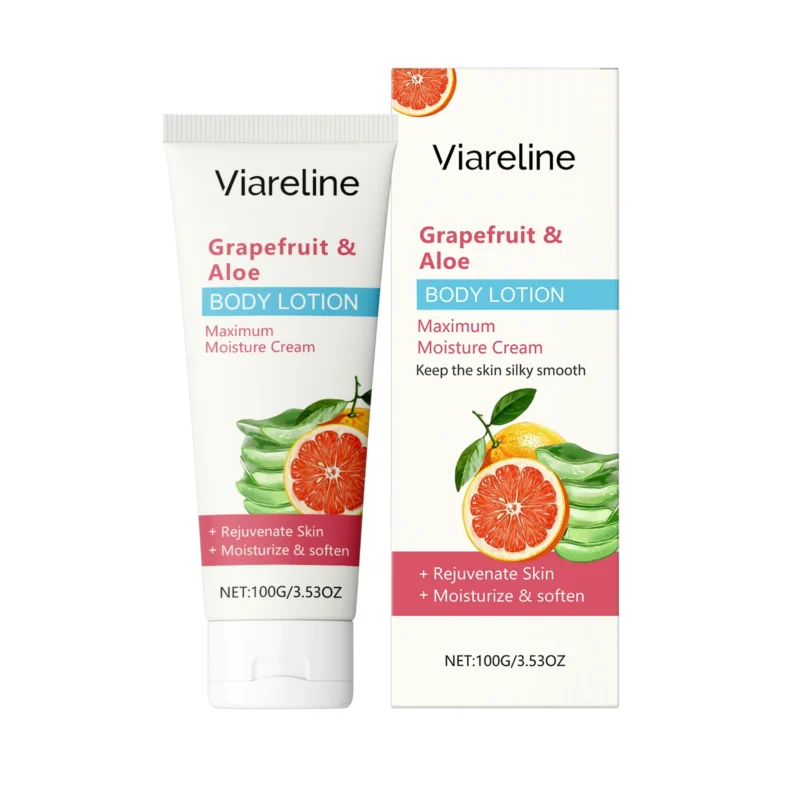 Viareline Grapefruit & Aloe Body Lotion 100g for deep hydration and silky smooth skin