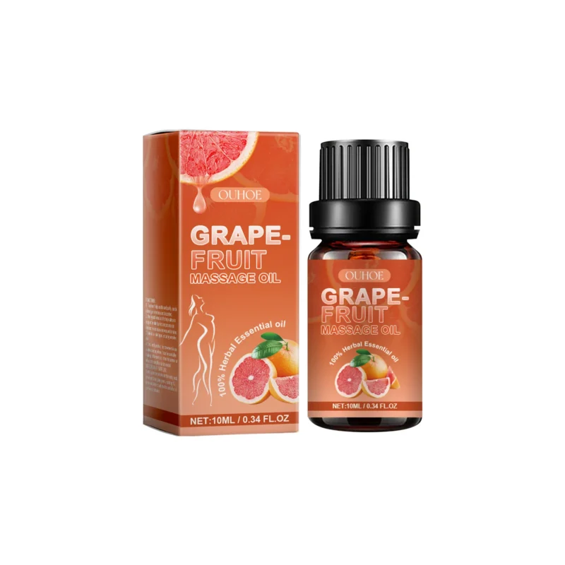 OUHOE Grapefruit Massage Oil with Coffee and Aloe Extracts for Deep Moisturizing and Skin Soothing