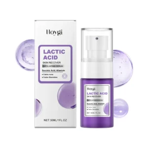 Hoygi Exfoliating Serum with Lactic Acid, Succinic Acid, and Allantoin for oil control and pore refinement in a 30ml bottle