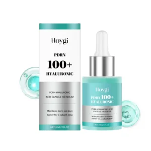 Hoygi Hyaluronic Acid Serum with PDRN for intense hydration and a radiant glow, 30ml bottle with dropper