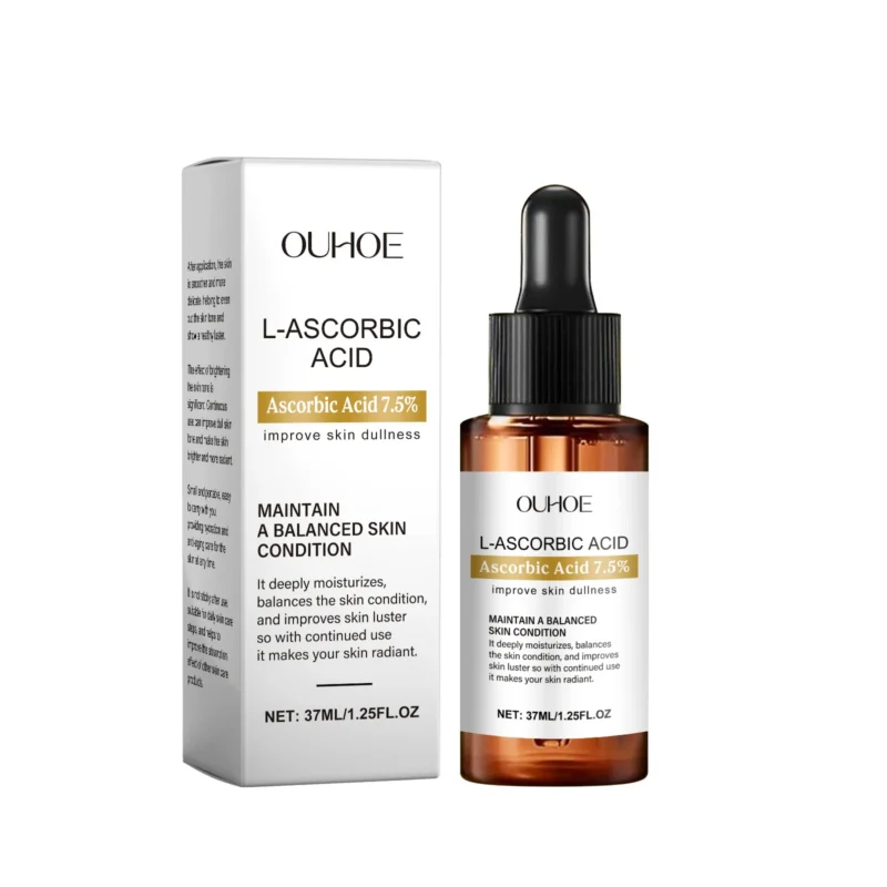 OUHOE Hydrating Serum with Vitamin C and Peppermint Extract for deep moisture and skin brightening.