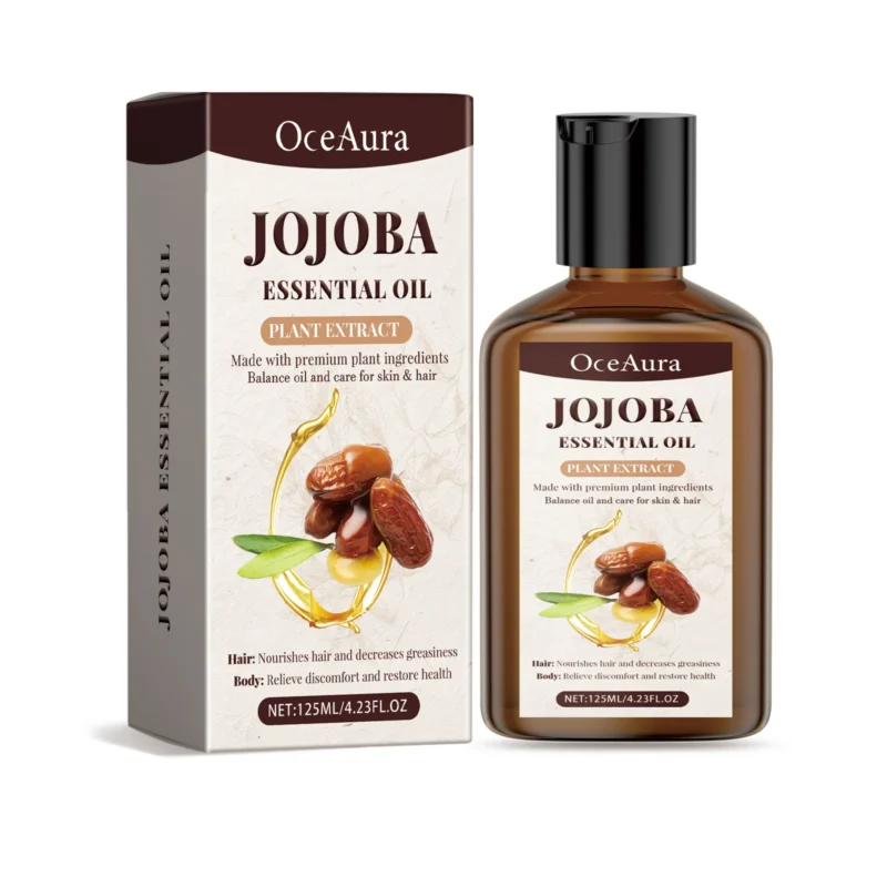 OceAura Jojoba Essential Oil for Hair, Skin & Body Care - Deeply Nourishing & Moisturizing