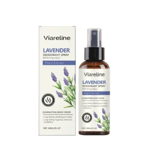 Viareline Lavender Deodorant Body Spray 60ml with Plant Extract for Long-Lasting Freshness and Sensitive Skin